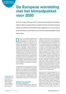 Jan Peter Eveleens & Louise van Schaik De Europese worsteling met het klimaatpakket voor 2030