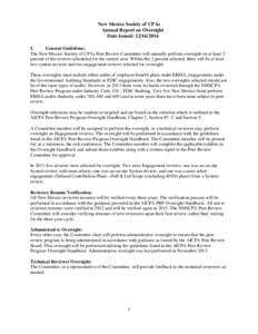 Certified Public Accountant / Peer review / Single Audit / AICPA Statements of Position / Accountancy / Economy of the United States / Business