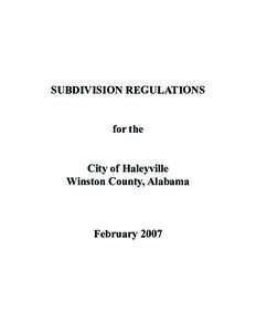 Geography of the United States / Plat / Haleyville /  Alabama / Subdivision / Winston County /  Alabama / Land lot / Section 504 of the Rehabilitation Act / Geography of Alabama / Knowledge / Real estate