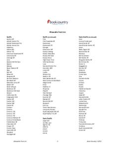 Microsoft Word - Allowable Font List - Book Country.docx