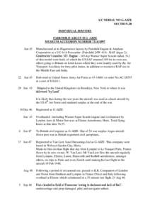 A/C SERIAL NO G-AIZE SECTION 2B INDIVIDUAL HISTORY