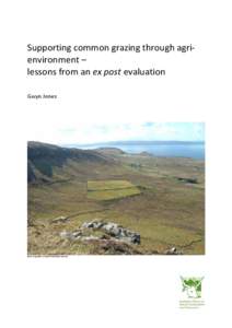 Supporting common grazing through agrienvironment – lessons from an ex post evaluation Gwyn Jones Dave Fergusson, Creative Commons Licence