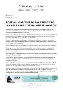 Sport in New South Wales / Australian Turf Club / Jockey / Bart Cummings / Australian Champion Racehorse of the Year / Sydney Carnival / Thoroughbred racing in Australia / Horse racing / Sports / Horse racing in Australia