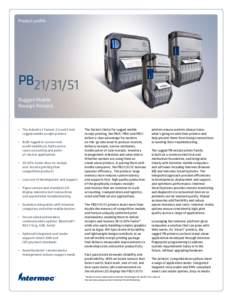 Product profile  PB21[removed]Rugged Mobile Receipt Printers