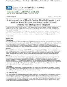 Preventing Chronic Disease