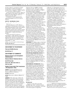 Federal Register / Vol. 63, No[removed]Monday, February 23, [removed]Rules and Regulations product adhesive operations at Solar Corporation’s Libertyville, Illinois facility from 3.5 pounds VOM per gallon to 5.75 pounds VO