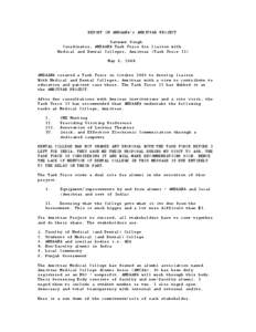 REPORT ON AMDAANA’s AMRITSAR PROJECT Satwant Singh Coordinator, AMDAANA Task Force for liaison with Medical and Dental Colleges, Amritsar (Task Force II) May 5, 2004 AMDAANA created a Task Force in October 2003 to deve