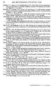 18  AGE, COSO FORMATION, INYO COUNTY, CALIF. Duffield, W. A., Bacon, C. R., and Roquemore, G. R., 1979, Origin ofreverse-graded bedding in air-fall pumice, CosoRange, California: Journal of Volcanology and Geothermal Res