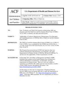 ACF  U.S. Department of Health and Human Services Administration