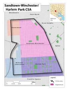 Harlem  Sandtown-Winchester/Harlem Park Sandtown-Winchester/Harlem Park  Vital Signs 13 Community Statistical Area (CSA) Profiles