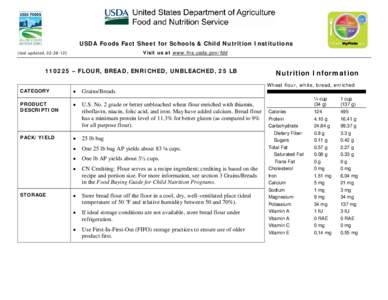 B vitamins / Nutrition / Flour / Nutrition facts label / Wheat flour / Bread / Calcium in biology / Magnesium in biology / Potato / Food and drink / Staple foods / Wheat