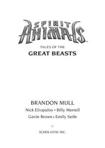 TALES OF THE  GREAT BEASTS BRANDON MULL Nick Eliopulos Billy Merrell