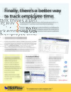 Finally, there’s a better way to track employee time. • {