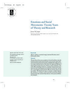 Ethology / Sociology of emotions / James M. Jasper / Affect / Social actions / Anger / Facial expression / Emotions in the workplace / Social movement theory / Mind / Emotion / Cognitive science