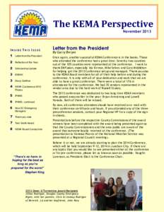 The KEMA Perspective November 2013 IN SI DE T HI S ISSUE 1