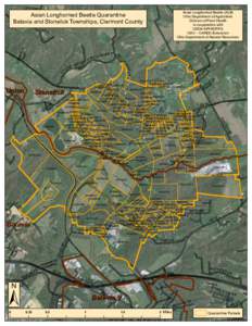 Ln / Zoology / Clermont County /  Ohio / Asian long-horned beetle / Ohio State Route 32