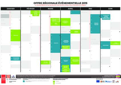 OFFRE RÉGIONALE ÉVÉNEMENTIELLE 2015 La Cité des Métiers et ses partenaires vous donnent rendez-vous à Marseille et en Région ©2015 Cité des Métiers de Marseille et de Provence-Alpes-Côte d’Azur - Les événe