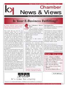 Volume 6 - March /April 2000 Edition - Circulation: 4.250 copies  Chamber News & Views Bimonthly Publication of the Aruba Chamber of Commerce and Industry