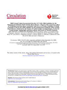 2008 Focused Update Incorporated Into the ACC/AHA 2006 Guidelines for the Management of Patients With Valvular Heart Disease: A Report of the American College of Cardiology/American Heart Association Task Force on Practice Guidelines (Writing