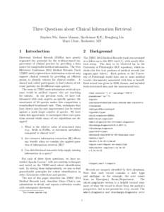 Query expansion / Document retrieval / Relevance / Tf*idf / Lucene / Search engine indexing / Concept Search / LGTE / Information science / Information retrieval / Text Retrieval Conference