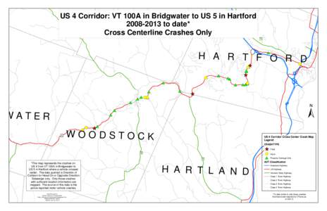 US 4 Corridor:PVTO100A in Bridgwater to US 5 in Hartford M F R E T