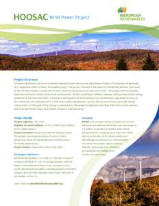 HOOSAC Wind Power Project  Project Overview