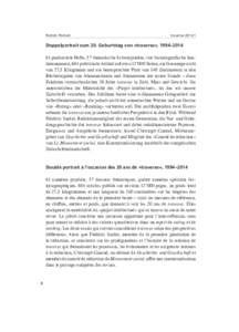 Porträt / Portrait  traverseDoppelportrait zum 20. Geburtstag von «traverse», 1994– produzierte Hefte, 57 thematische Schwerpunkte, vier historiografische Sondernummern, 684 publizierte Artikel auf