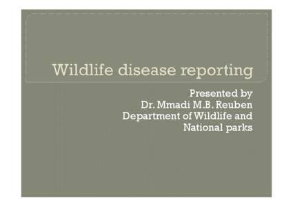 Microsoft PowerPoint - Wildlife disease reporting- OIE.pptx [Lecture seule]