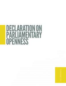 DECLARATION ON PARLIAMENTARY OPENNESS 敮⤵汾⟆ࢊᚇ扦 旞ɼ汾⟆ࢊᚇ扦