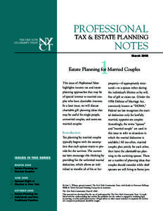 PROFESSIONAL TAX & ESTATE PLANNING NOTES March 2006