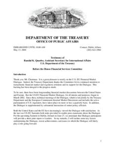 House Financial Services Committee Hearing