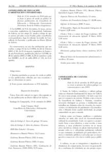 DIARIO OFICIAL DE GALICIA CONSELLERÍA DE EDUCACIÓN E ORDENACIÓN UNIVERSITARIA
