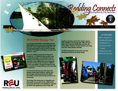 MayIN THIS ISSUE: 2015 REU Energy Fair It is with great enthusiasm that Redding Electric