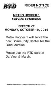 Microsoft Word - METRO HOPPER 1- RIDER NOTICE-OCTOBER 2016-BLIND CENTER.doc