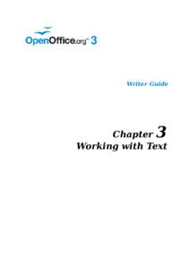 Writer Guide  3 Chapter Working with Text