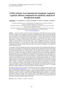 LUISA (Library User Interface for Sensitivity Analysis): a generic software component for sensitivity analysis of bio-physical models