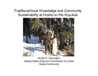 Traditional/local Knowledge and Community Sustainability