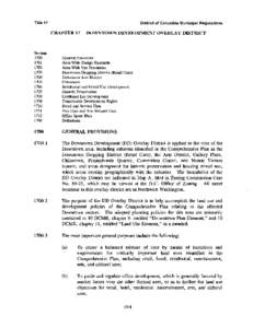 Chapter 17, Downtown Development Overlay District