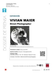 1  EXPOSICIÓN VIVIAN MAIER Street Photographer