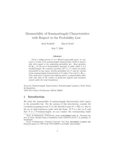 Measure theory / Probability theory / Martingale theory / Semimartingale / Adapted process / Absolute continuity / Conditional expectation / Probability space / Measurable function / Mathematical analysis / Statistics / Stochastic processes