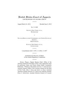 United States Court of Appeals FOR THE DISTRICT OF COLUMBIA CIRCUIT Argued March 16, 2012  Decided June 8, 2012