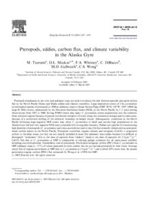 ARTICLE IN PRESS  Deep-Sea Research II[removed]–1053 www.elsevier.com/locate/dsr2  Pteropods, eddies, carbon ﬂux, and climate variability