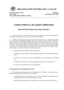 ORGANIZACIÓN MUNDIAL DE LA SALUD CONSEJO EJECUTIVO 107ª reunión Punto 8.4 del orden del día provisional  EB107/35