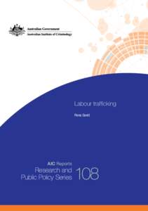 Labour trafficking Fiona David AIC Reports  Research and