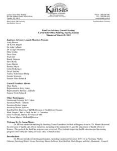 Landon State Office Building 900 SW Jackson Street, Room 900-N Topeka, KS[removed]Phone: [removed]Fax: [removed]