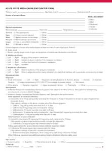 Acute Otitis Media (AOM) Encounter Form Patient’s name: Age/Date of birth: 	  /