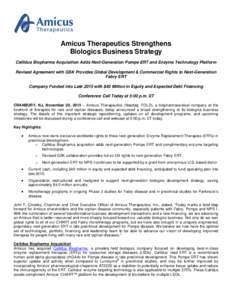 Lipid storage disorders / Lysosomal storage diseases / Glycogen storage disease type II / Fabry disease / Enzyme replacement therapy / Amicus / Mucopolysaccharidosis / Biologic / ERT / Health / Rare diseases / Medicine