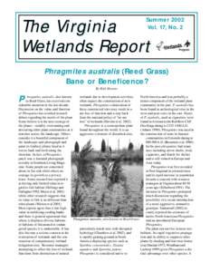 The Virginia Wetlands Report Summer 2002 Vol. 17, No. 2