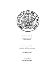 STATE OF ARKANSAS 2012 MILLAGE REPORT[removed]Collections) Compiled and Published by the