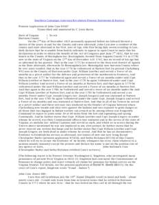 Southern Campaign American Revolution Pension Statements & Rosters Pension Application of John Cain S9307 Transcribed and annotated by C. Leon Harris State of Virginia } To wit Harrison County